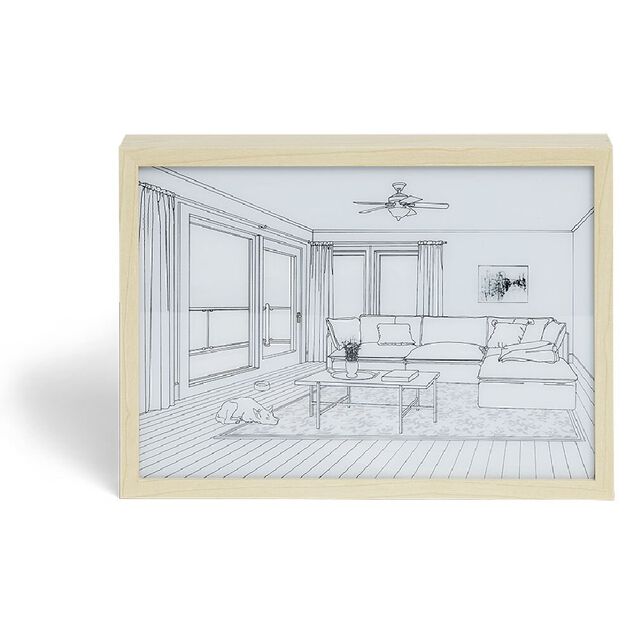 Tableau lumineux &agrave; led 3 modes d'&eacute;clairage - 32x23 cm