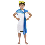 D&eacute;guisement gar&ccedil;on Dieu grec blanc et bleu 7/10 ans