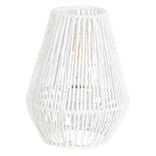 Lampe de chevet avec abat jour en cordage imitation jute blanc