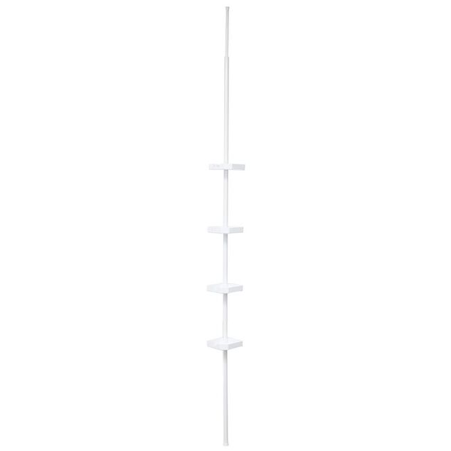 &Eacute;tag&egrave;re d'angle de douche 4 niveaux hauteur r&eacute;glable