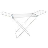 Séchoir à linge horizontal étendoir avec rabats aluminium noir