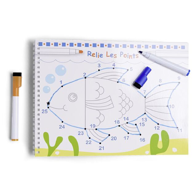 Ardoise d'actvités avec 2 feutres