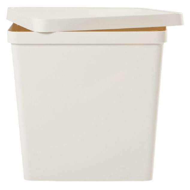 Bo&icirc;te de rangement avec couvercle beige 26 L