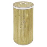 Coffre &agrave; linge rond en bambou 57L