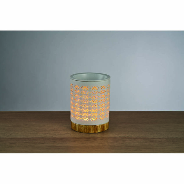 Br&ucirc;le parfum Mess&eacute;gu&eacute; socle effet bois blanc et marron