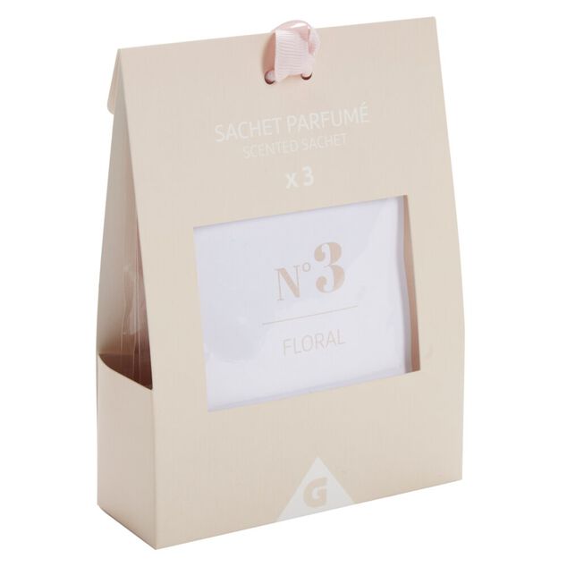 D&eacute;sodorisant sachet parfum&eacute; x3 senteur floral 3x5gr