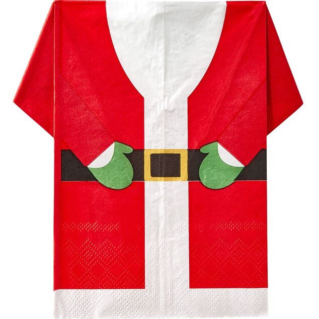 Lot de 10 serviettes en papier d&eacute;sign P&egrave;re No&euml;l