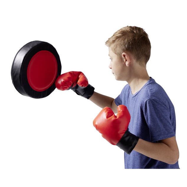 Jeu de boxe avec cible et 2 gants dans filet 30x9xH30cm