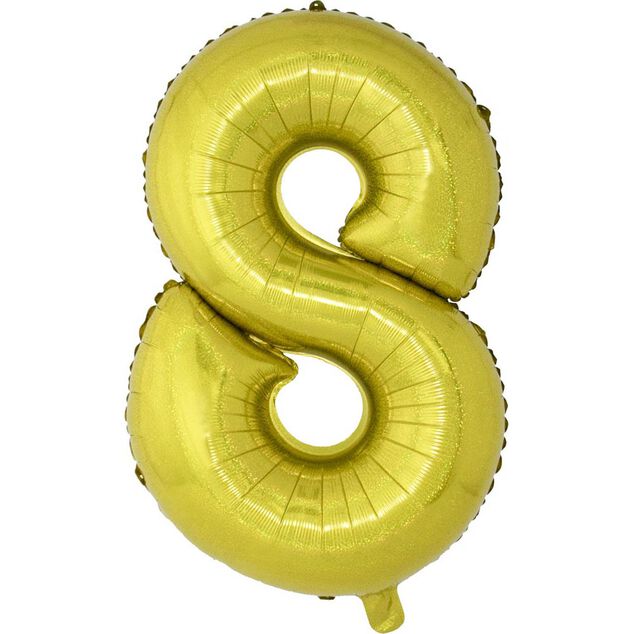 Ballon chiffre 8 en aluminium