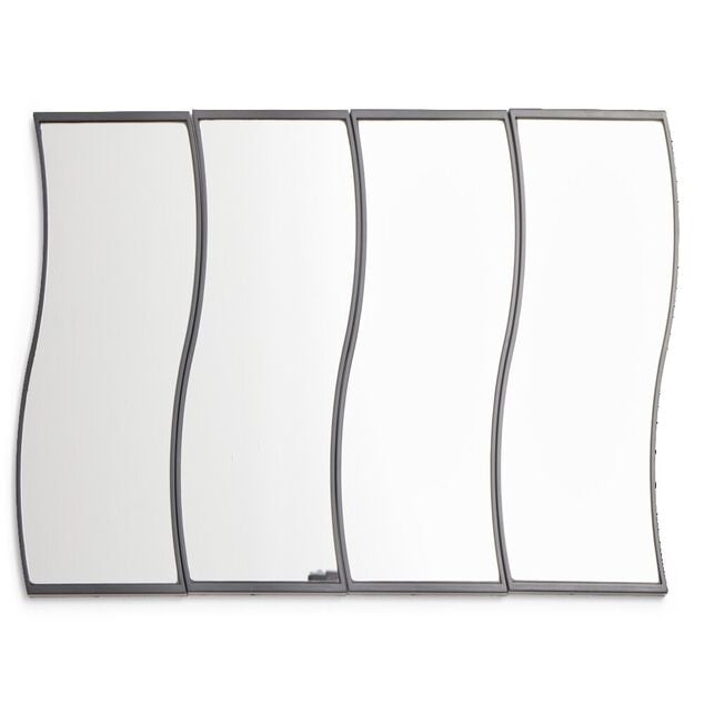 Lot de 4 miroirs forme vague 16,5x19,8cm
