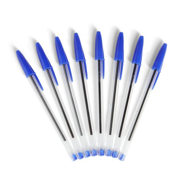 Stylo BIC bleu Cristal original x8