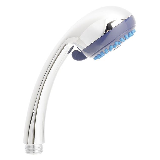 Pommeau de douche à 3 jets acier gris argenté