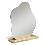 Miroir organique 23,3x19,5cm plastique et bois