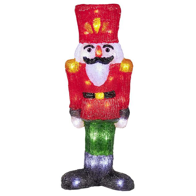 Soldat casse-noisette lumineux acrylique H40cm 40 LED blanc chaud