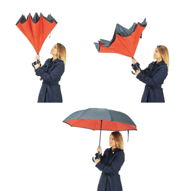 Parapluie inversé rouge