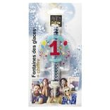 Fontaine de glace feu d'artifice bouteille chiffre 1