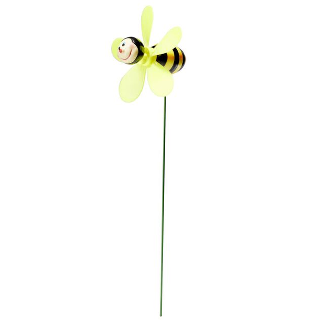 Moulin &agrave; vent forme insecte fantaisie H40 cm