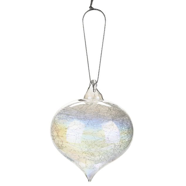 Boule en verre int&eacute;rieur filament &agrave; reflet iris&eacute;