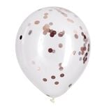 Ballons confettis blancs et dorés x8 Ø25cm