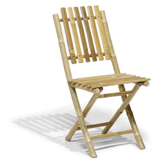 Chaise de jardin pliante en bambou Laos 42x52xH.87 cm