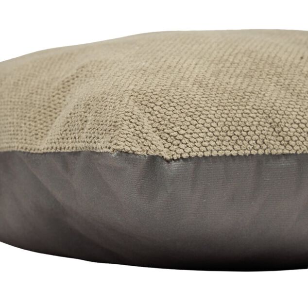 Coussin carr&eacute; velours biface 45x45cm (2 mod&egrave;les gris ou marron)