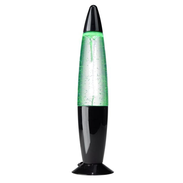 Lampe &agrave; lave tornade LED RVB USB-C plastique noir &Oslash;9xH34cm