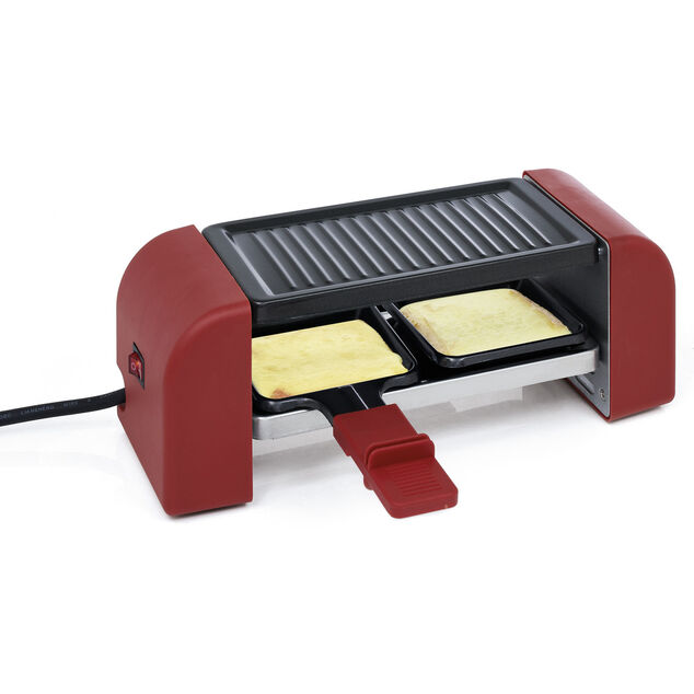 Machine à raclette Duo connectable rouge 2 poêlons 450W