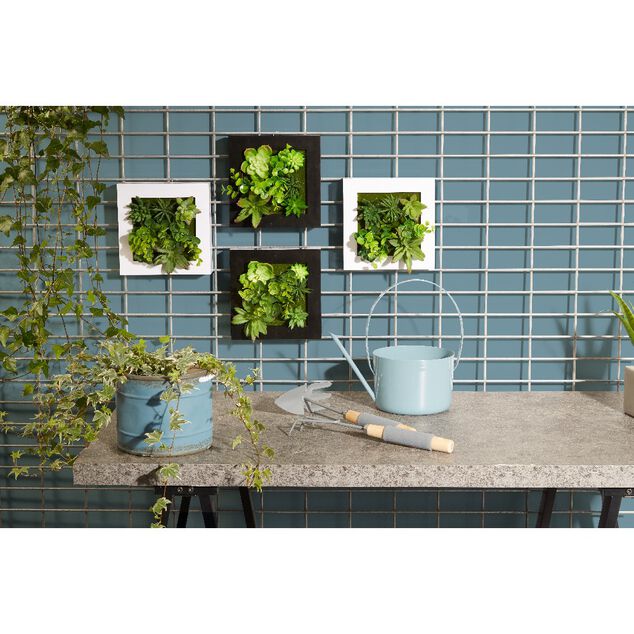 Cadre avec plante artificielle d&eacute;coration murale