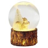 Boule &agrave; neige en verre d&eacute;co animal de la for&ecirc;t