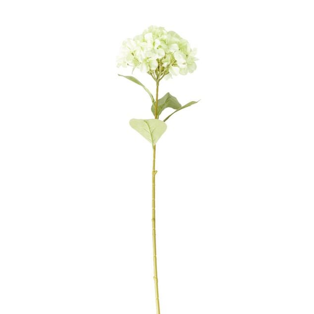 Fleur artificielle 1 tige hortensia vert clair H82cm