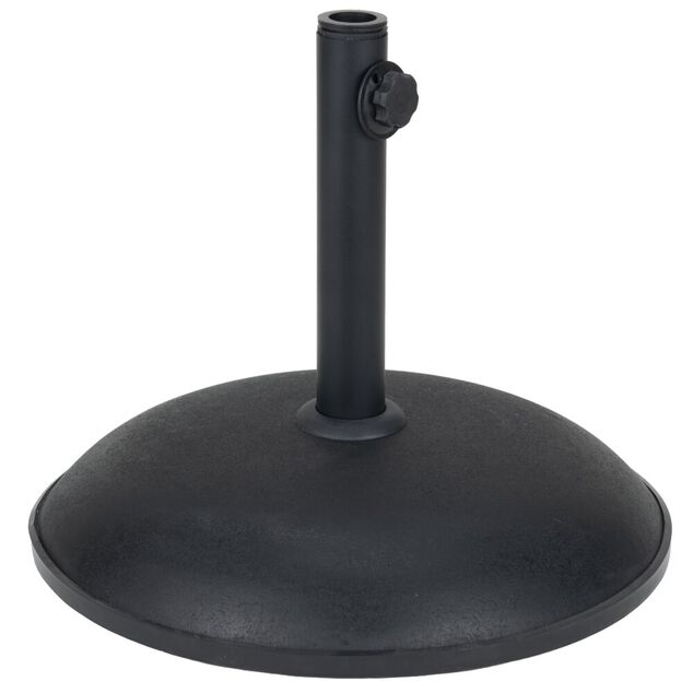 Pied de parasol rond ciment noir 20kg &Oslash;45xH38cm