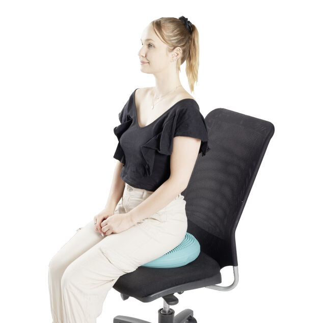 Coussin d'équilibre rond en plastique bleu Ø35xH7,5cm