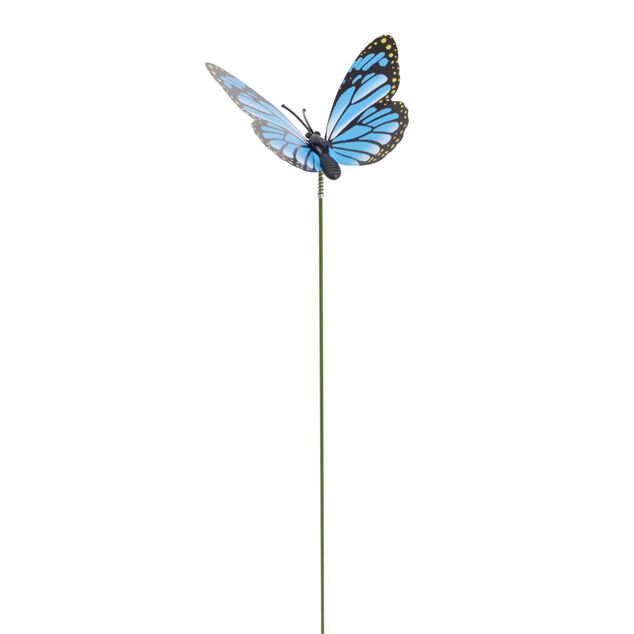 D&eacute;coration ext&eacute;rieure &agrave; planter H30cm en m&eacute;tal papillon color&eacute; (3 mod&egrave;les)