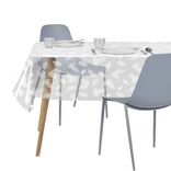 Nappe cristal rectangulaire transparente motif fleur de lotus 140x240cm