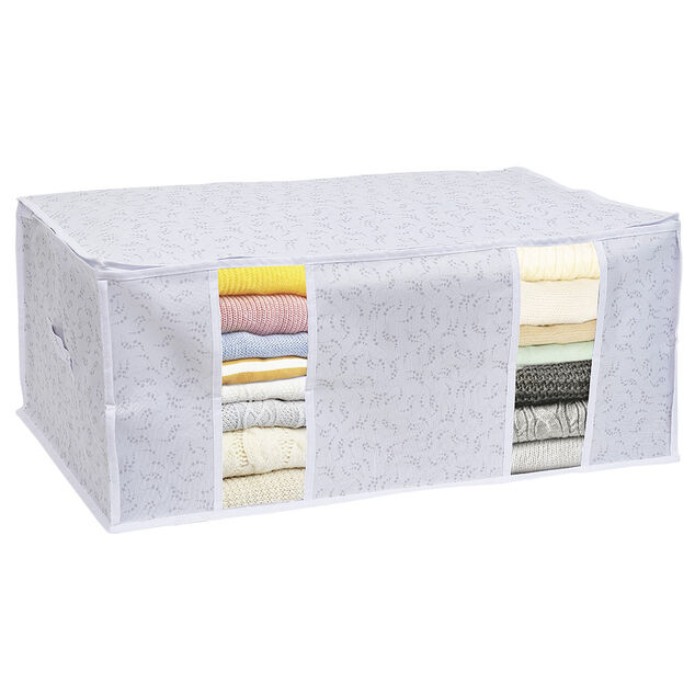 Housse de rangement pour v&ecirc;tements Blanc - L65 x l45 x H27 cm