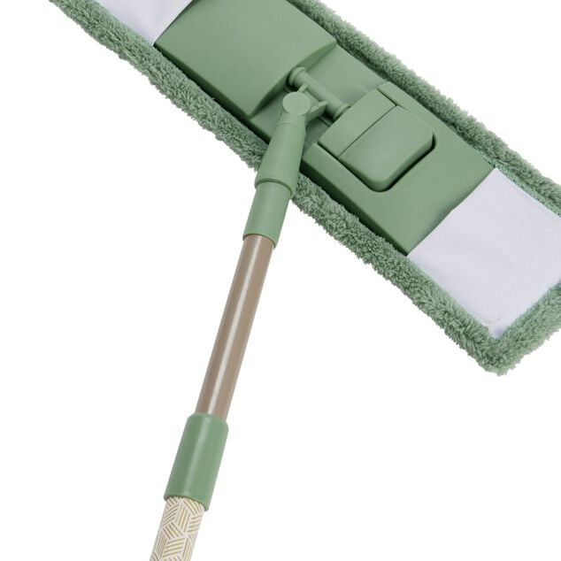 Balai plat motif d&eacute;coratif vert