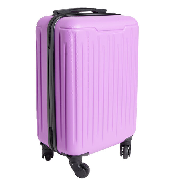 Valise cabine 26L rigide trolley 4 roues amovibles 51cm rose