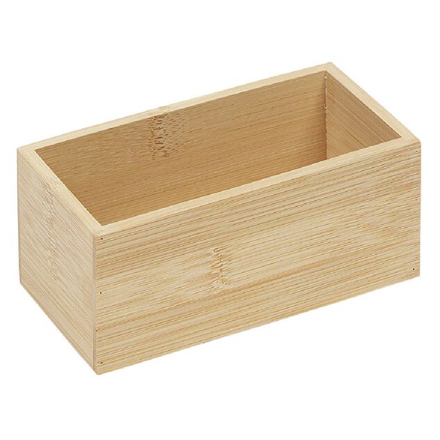 Boîte en bambou organisateur 15x7,5xH6,5 cm