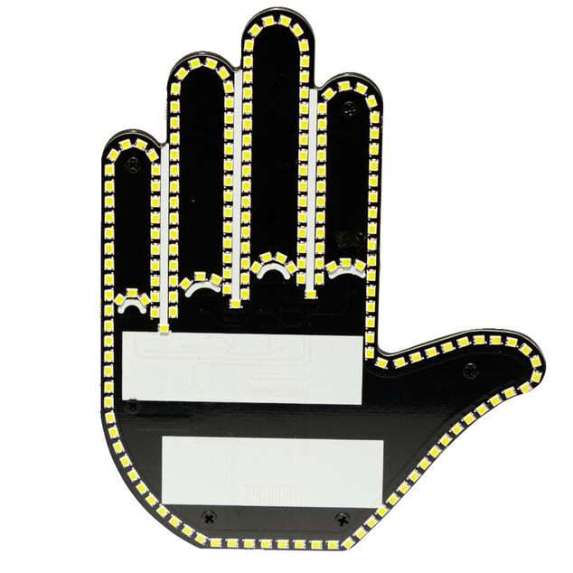 D&eacute;coration lumineuse pour arri&egrave;re voiture main LED 3 positions