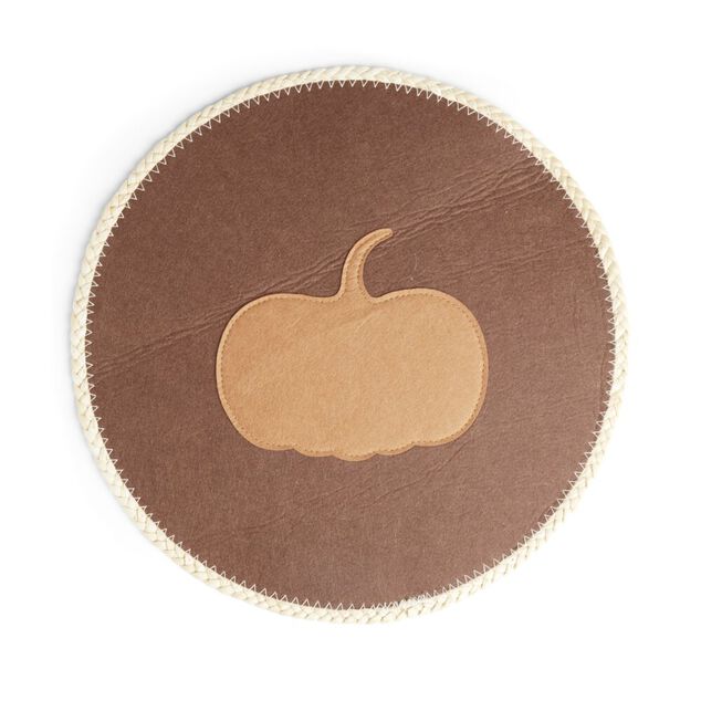 Set de table rond citrouille marron Ø38cm
