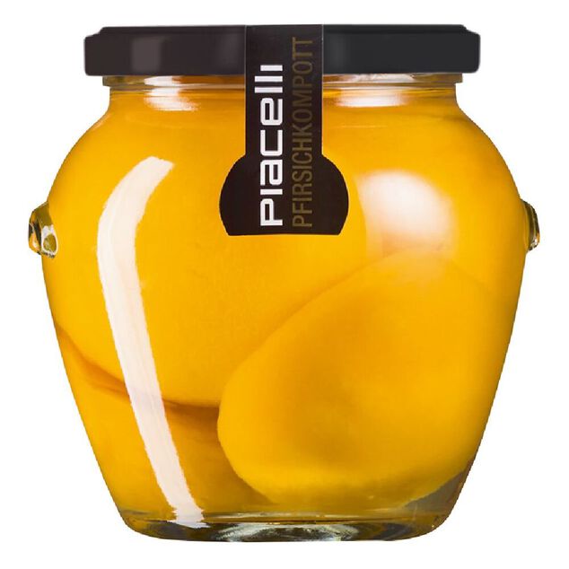 P&ecirc;ches au sirop bocal en verre 560gr