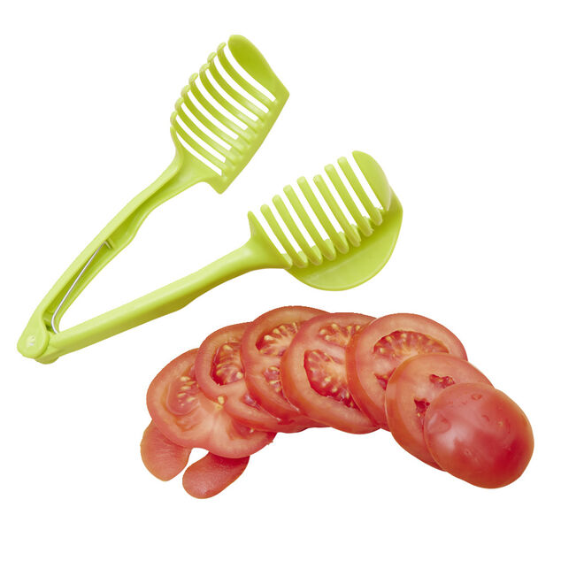 Pince découpe légumes plastique vert L18,5cm