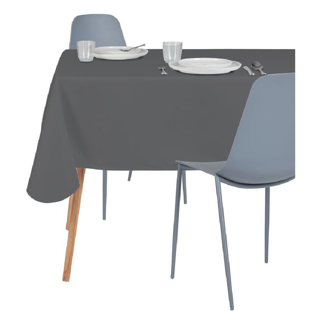 Nappe en tissu 140x200cm polyester gris fonc&eacute;