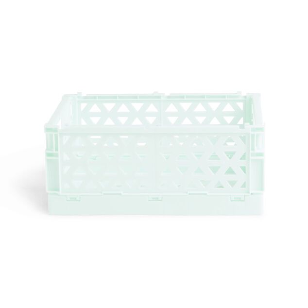 Caisse pliable vert pastel 3,4L - 24x17xH10cm