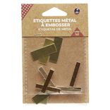 Étiquettes en métal à embosser