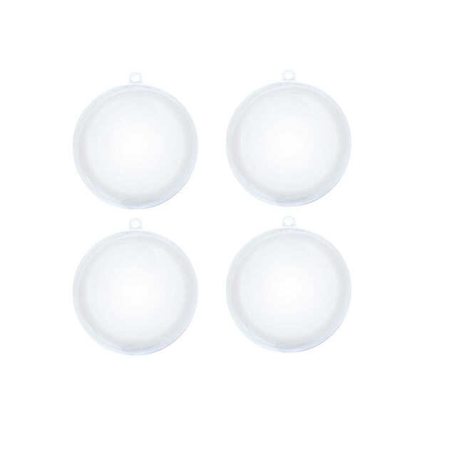 Boule de No&euml;l transparente &agrave; garnir x4
