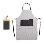 Set planche à découper + ardoise + tablier