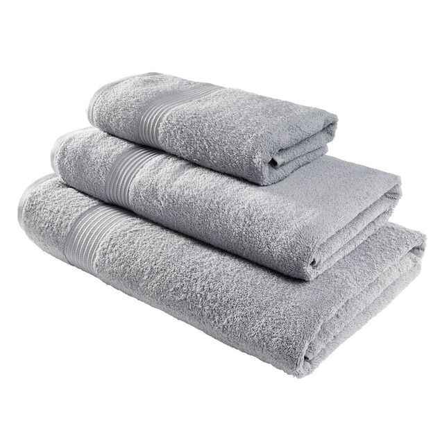 Serviette de toilette 50x90cm coton gris acier