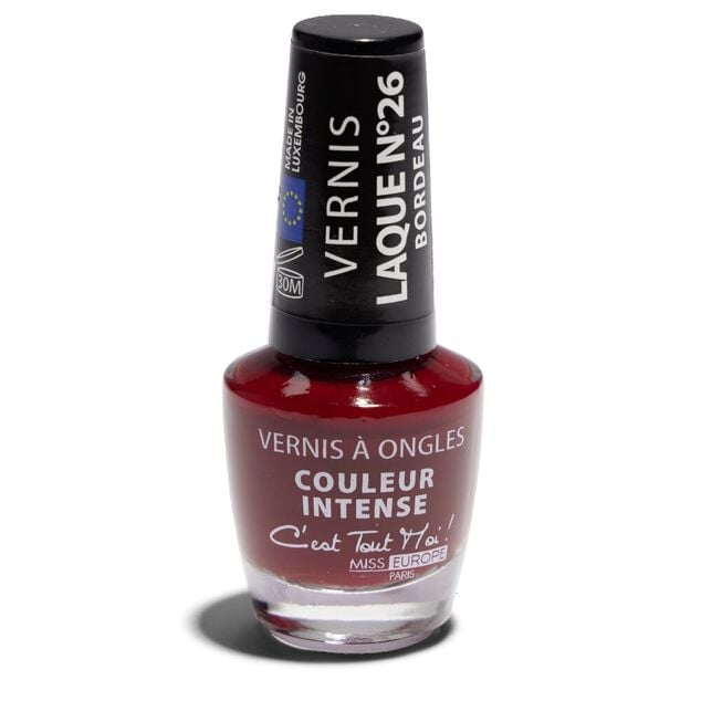 Vernis &agrave; ongles laqu&eacute; N&deg;26 rouge bordeaux