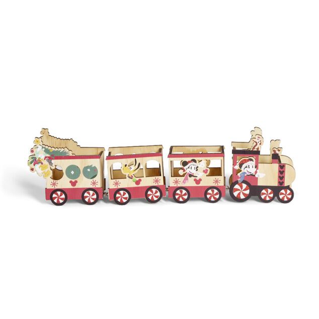 Train Disney Mickey en bois L38cm